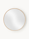 Thirlmere Round Wall Mirror with Oak Wood Frame