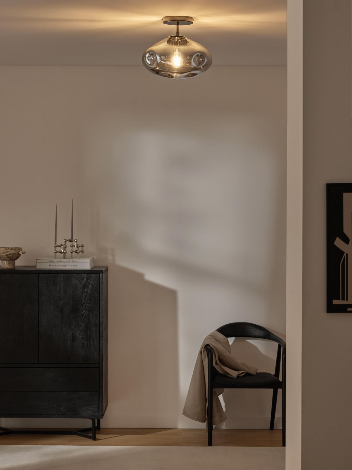 Thoralby Ceiling Lamp Made of Mirrored Glass