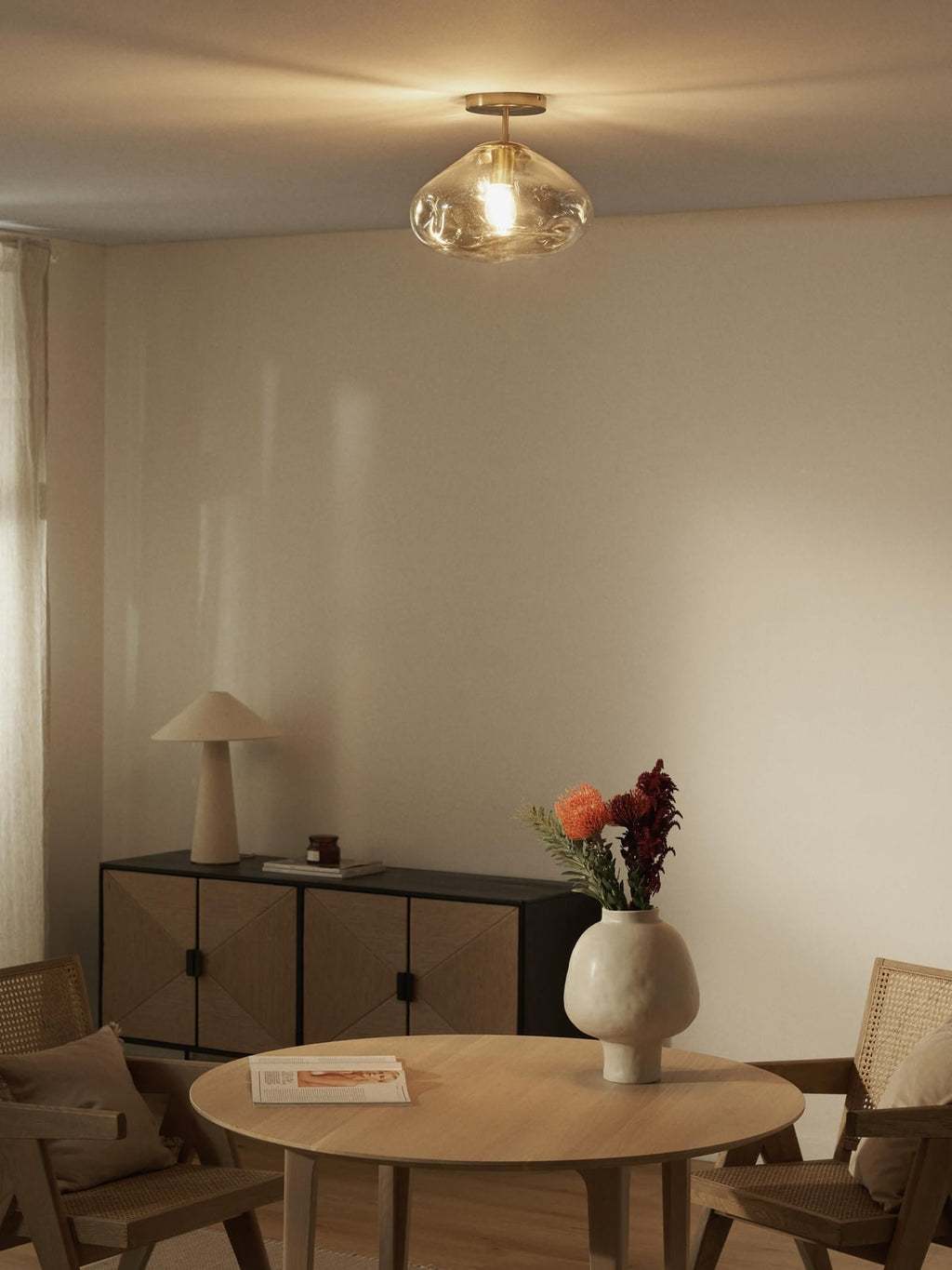 Thoralby Glass Ceiling Lamp