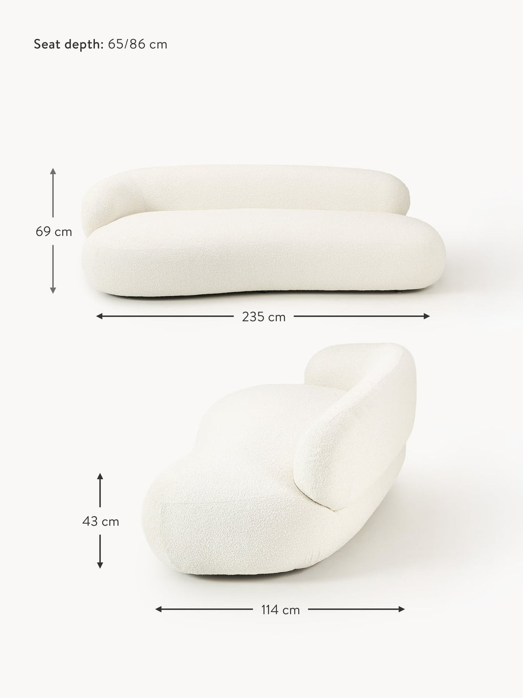 Thornbury Bouclé Sofa (3-seater)