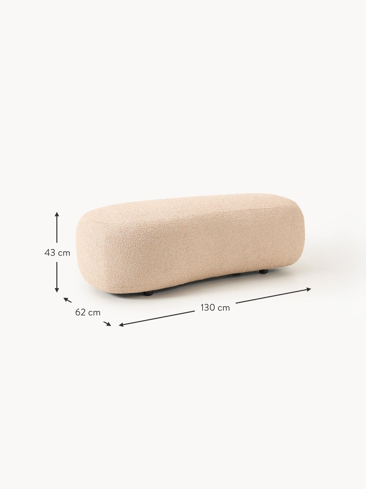 Thornbury Bouclé XL Ottoman
