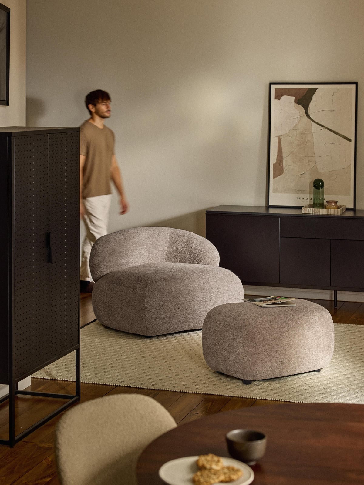 Thornbury Teddy-Bouclé Ottoman
