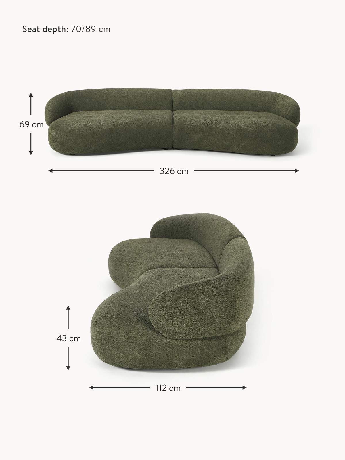 Thornbury Teddy Bouclé Sofa (4-seater)