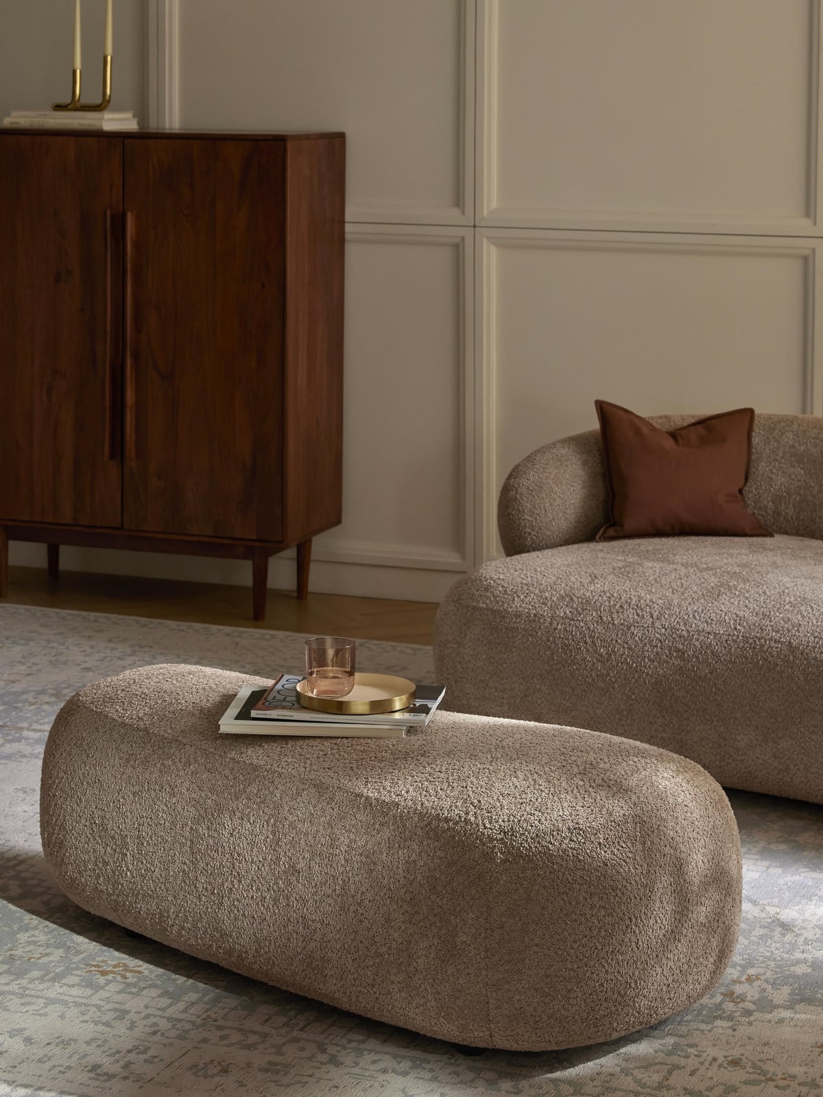Thornbury Teddy-Bouclé XL Ottoman