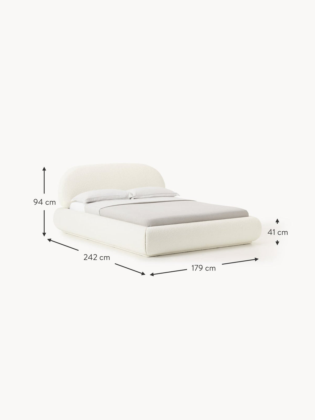 Thornbury Upholstered Bouclé Bed with Storage