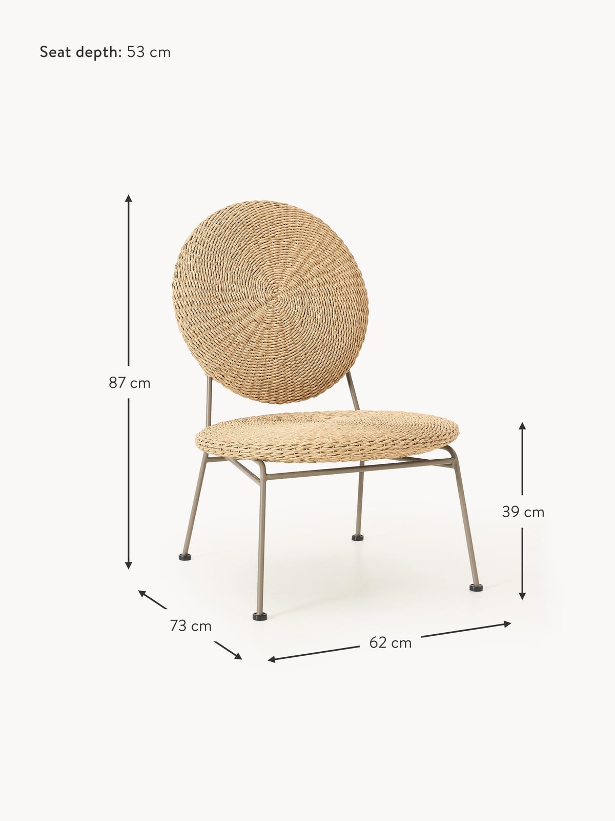 Threlkeld Polyrattan Garden Lounge Chair