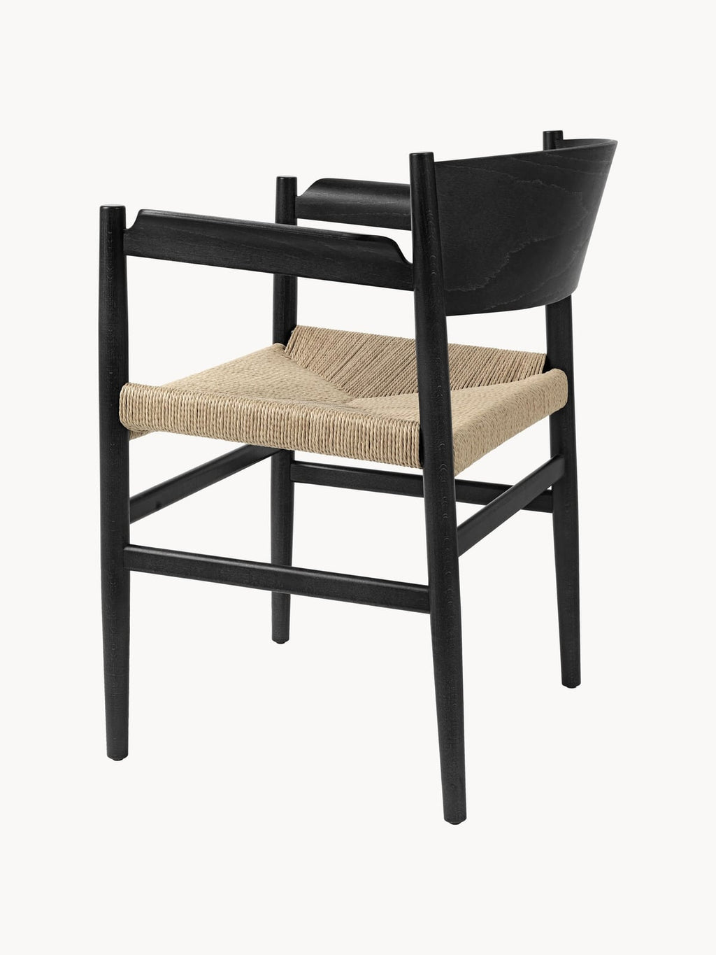 Thurloe Handmade Beech Wood Dining Chair with Woven Seat Surface