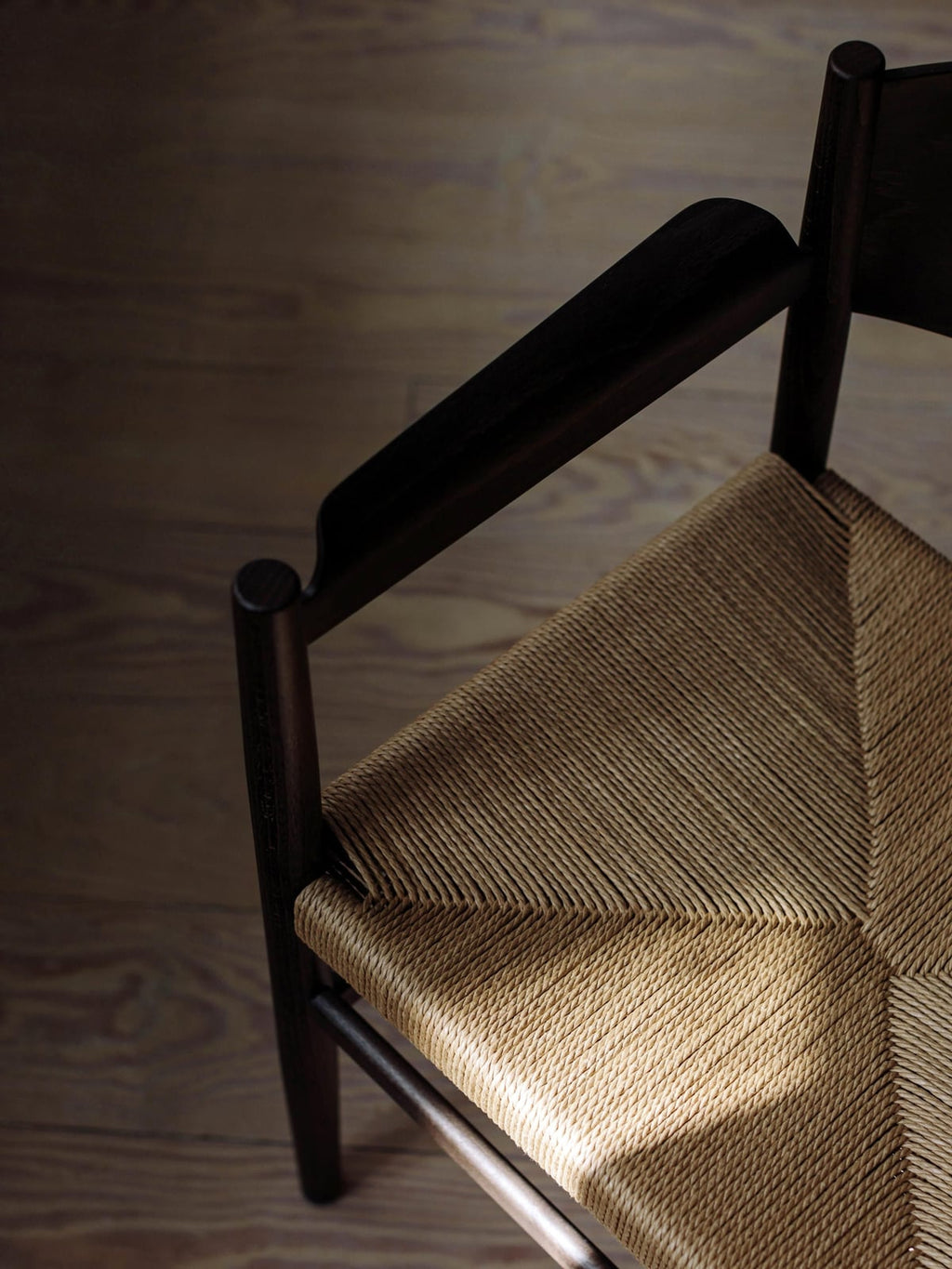 Thurloe Handmade Beech Wood Dining Chair with Woven Seat Surface