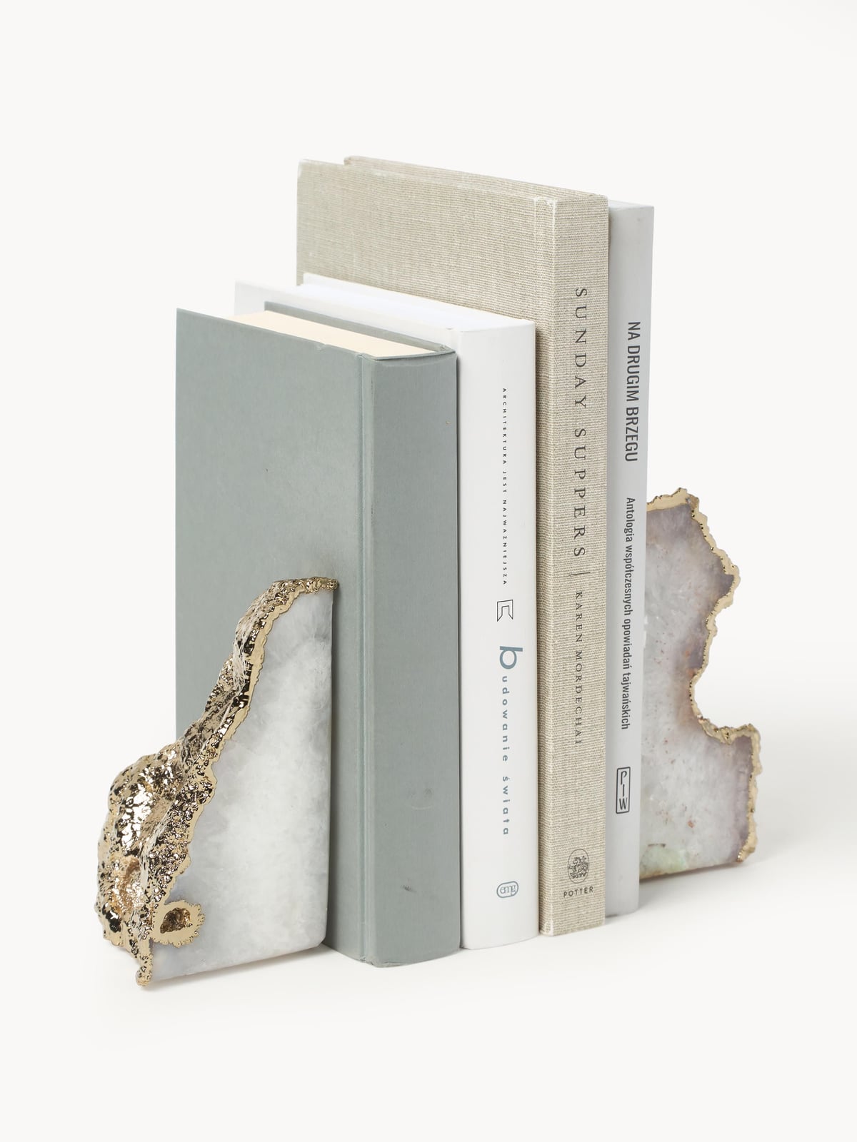 Tilbury Quartz Bookends, Set of 2