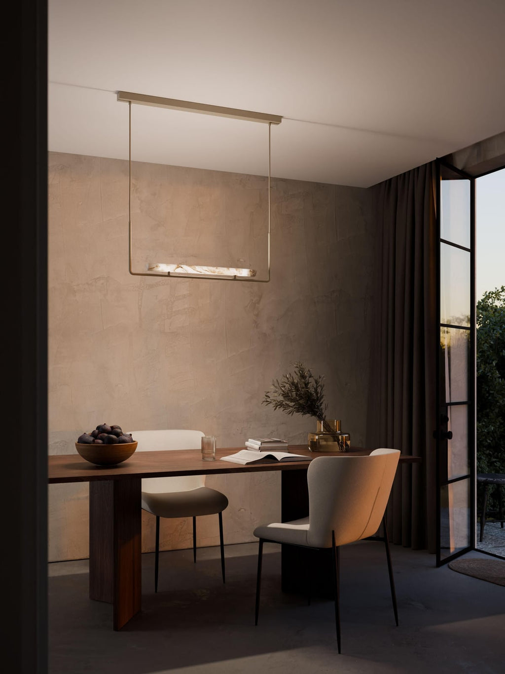 Uffington Large Alabaster LED Pendant Light