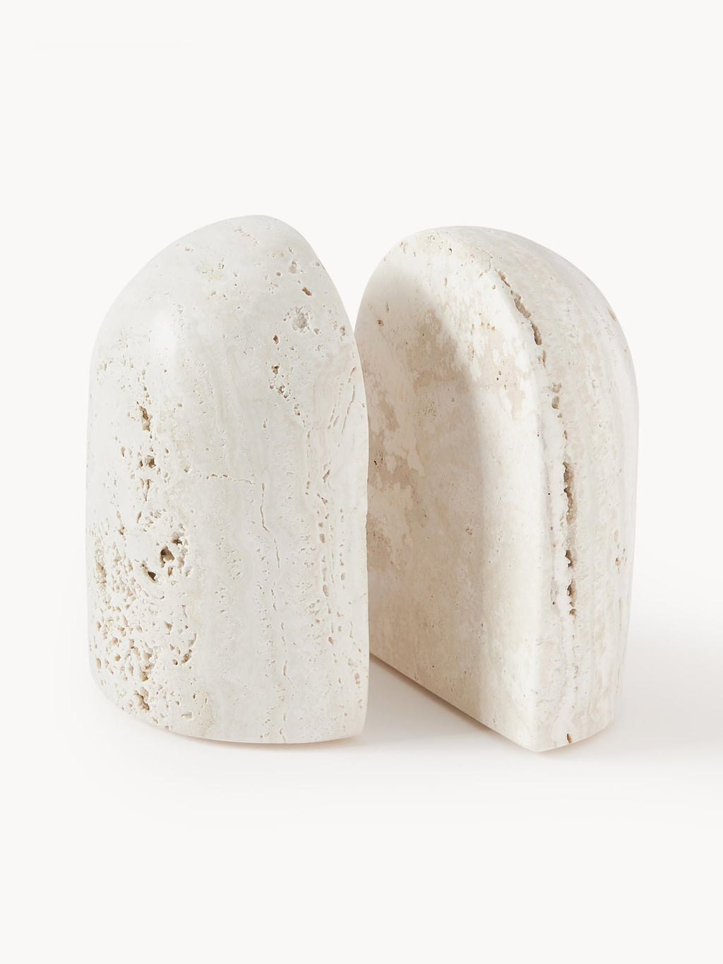 Uffington Travertine Bookends, Set of 2