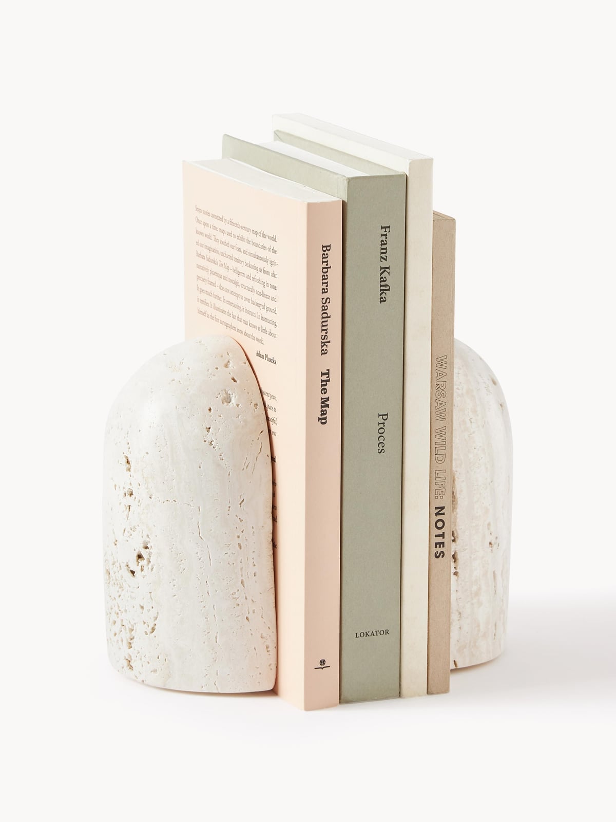 Uffington Travertine Bookends, Set of 2