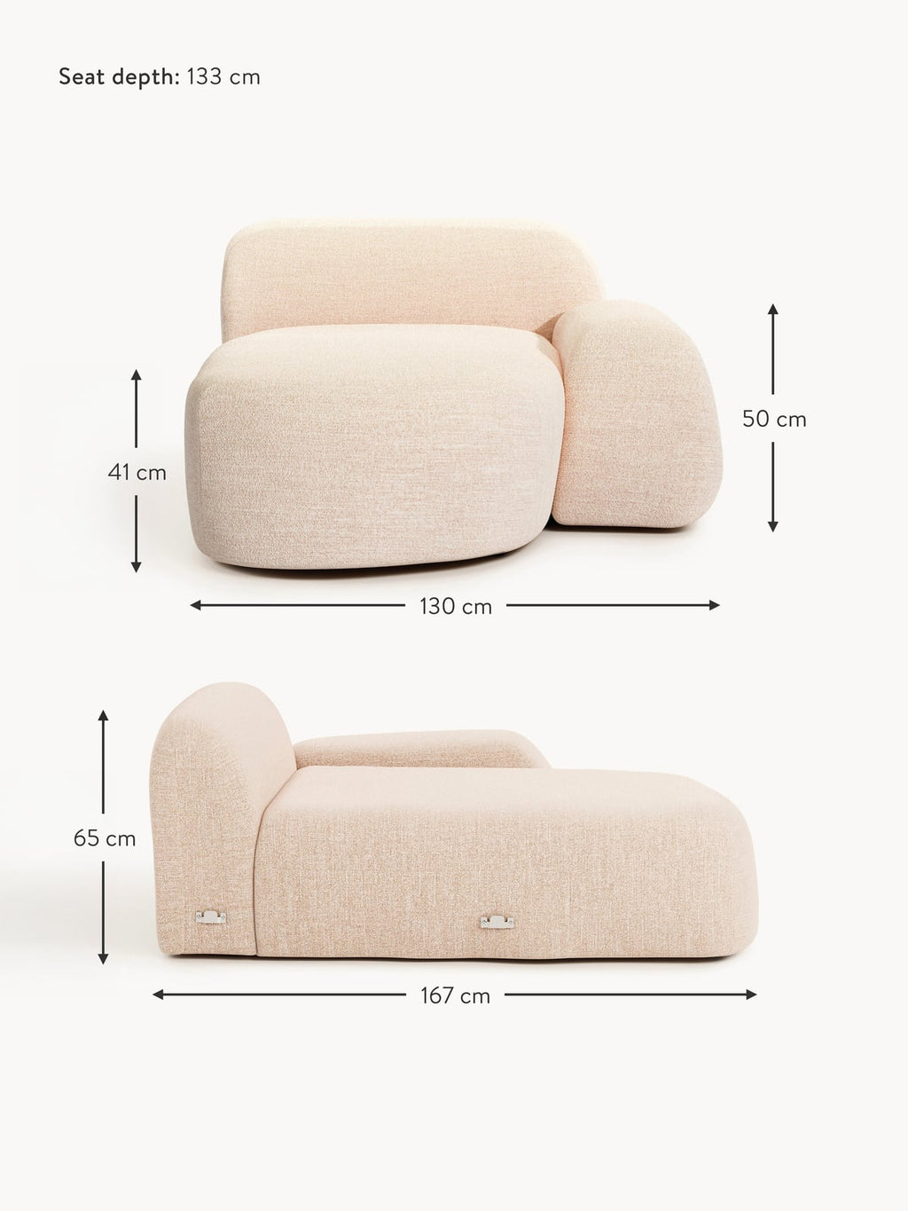 Ulpha Bouclé Chaise Corner Module