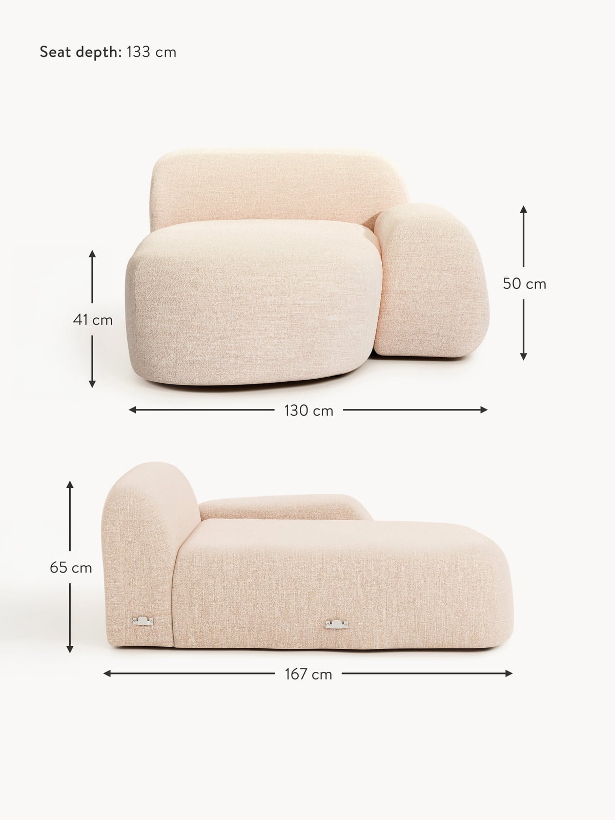 Ulpha Bouclé Chaise Corner Module