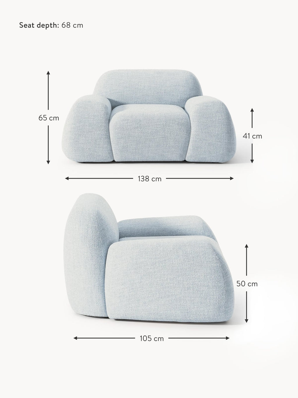 Ulpha Bouclé Lounge Chair