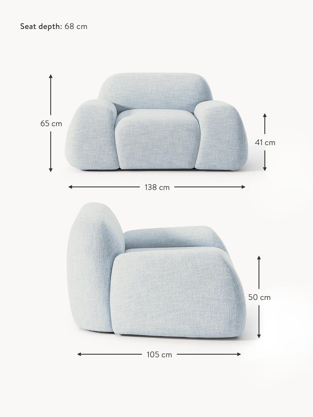 Ulpha Bouclé Lounge Chair