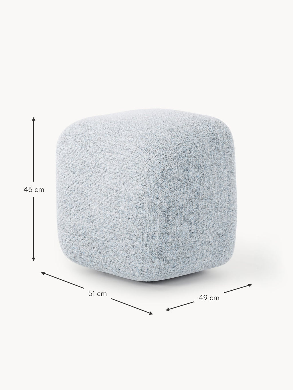 Ulpha High Bouclé Ottoman