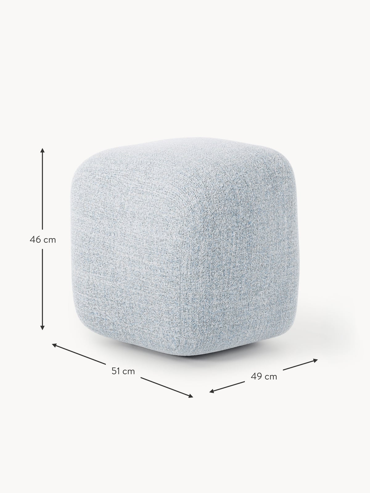 Ulpha High Bouclé Ottoman