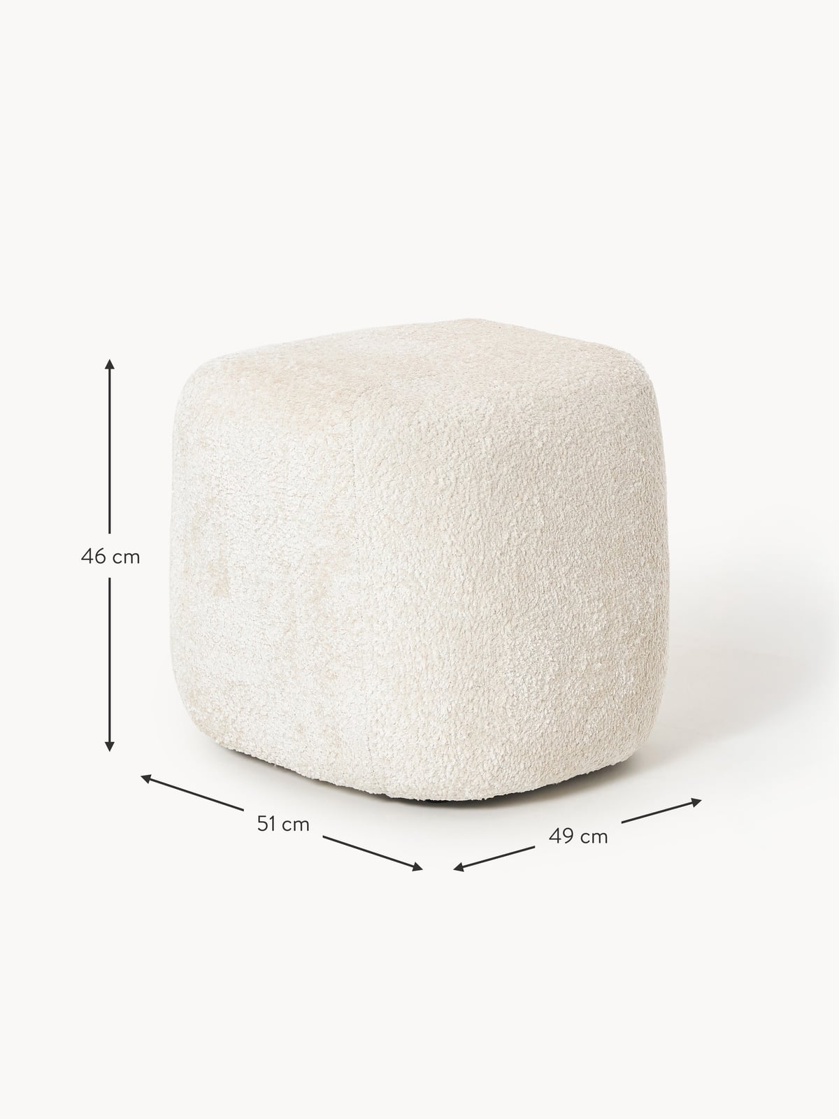 Ulpha High Teddy Bouclé Ottoman