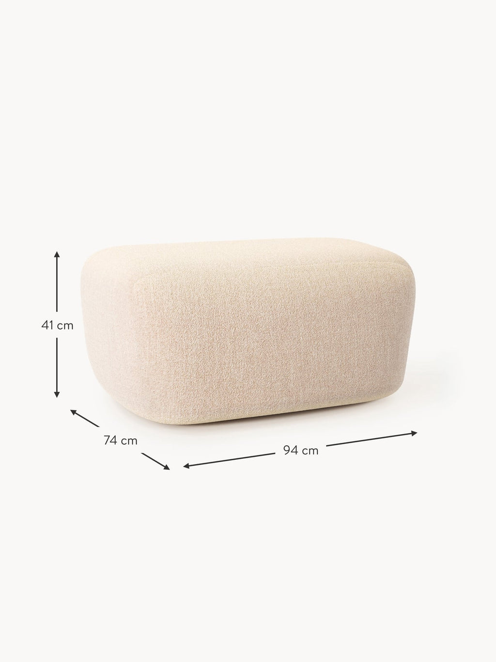 Ulpha Large Bouclé Ottoman