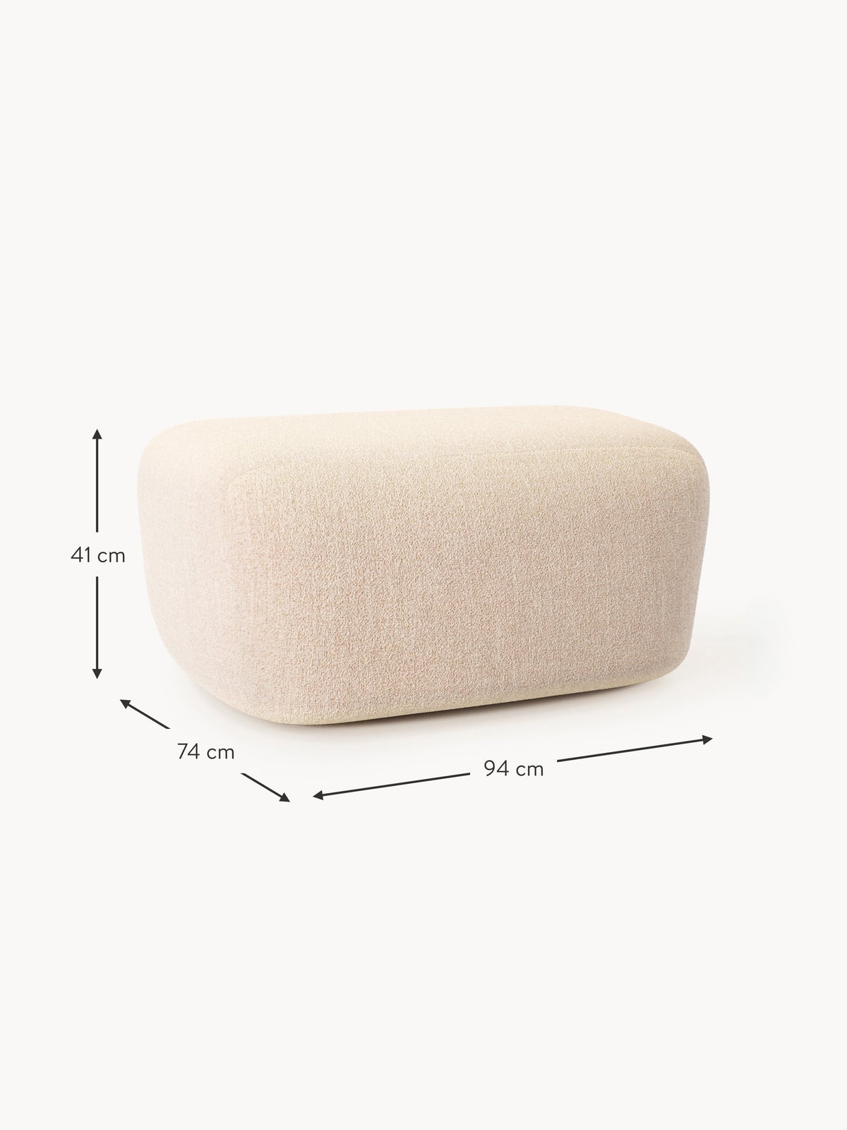 Ulpha Large Bouclé Ottoman
