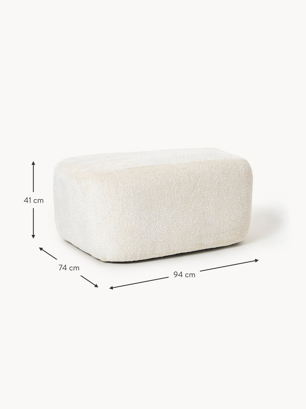 Ulpha Large Teddy Bouclé Ottoman