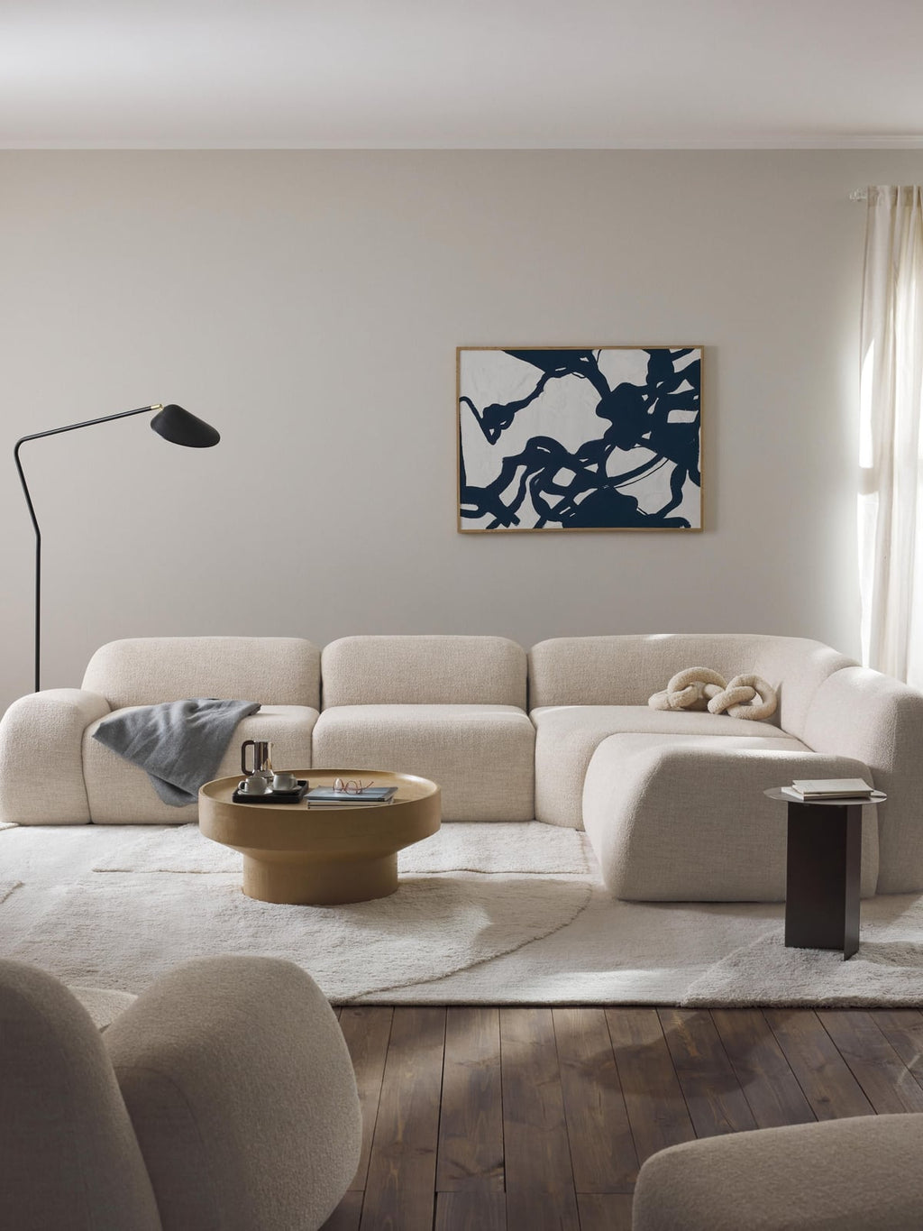 Ulpha Modular Bouclé Corner Sofa (4-seater)