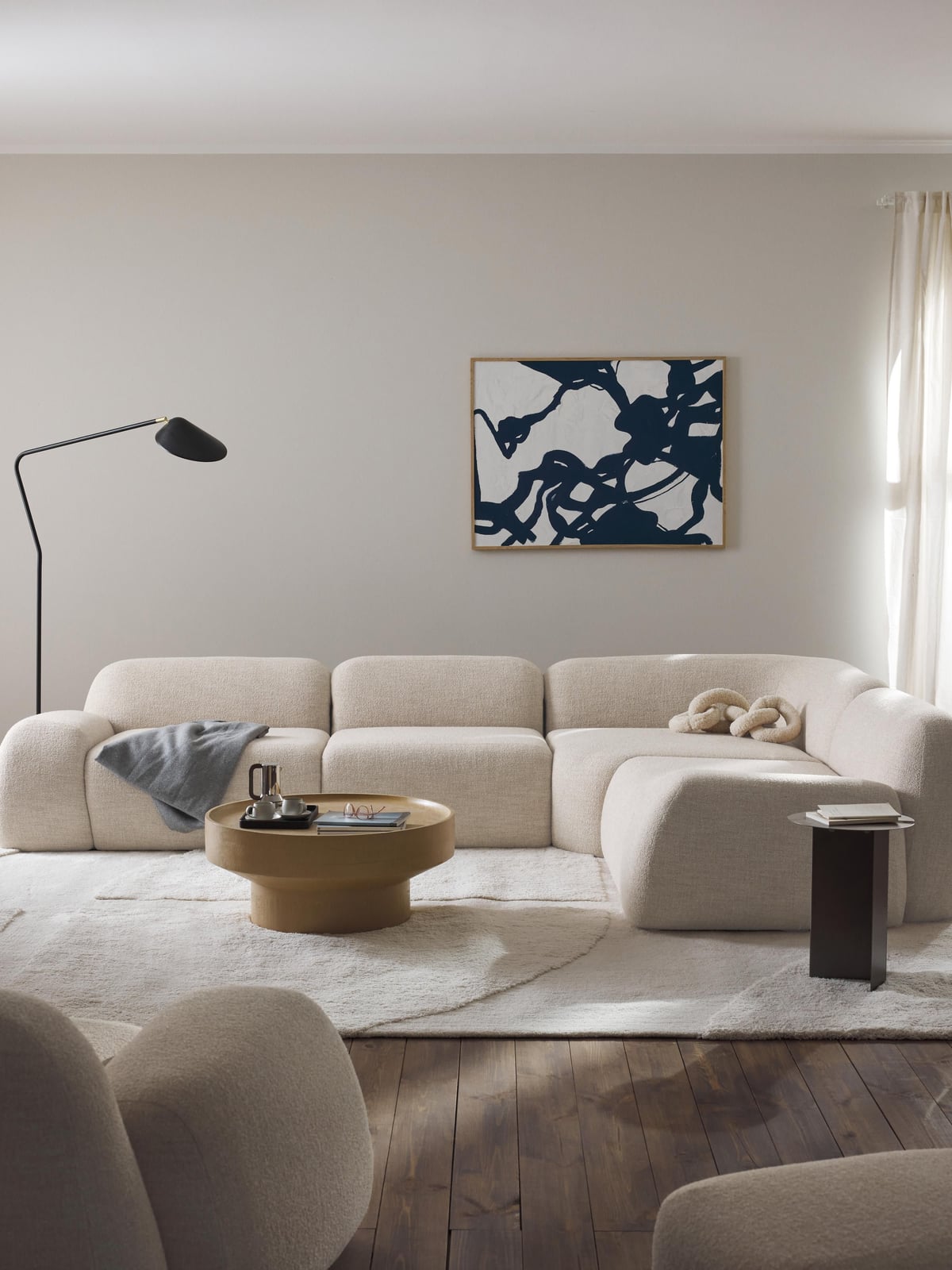 Ulpha Modular Bouclé Corner Sofa (4-seater)