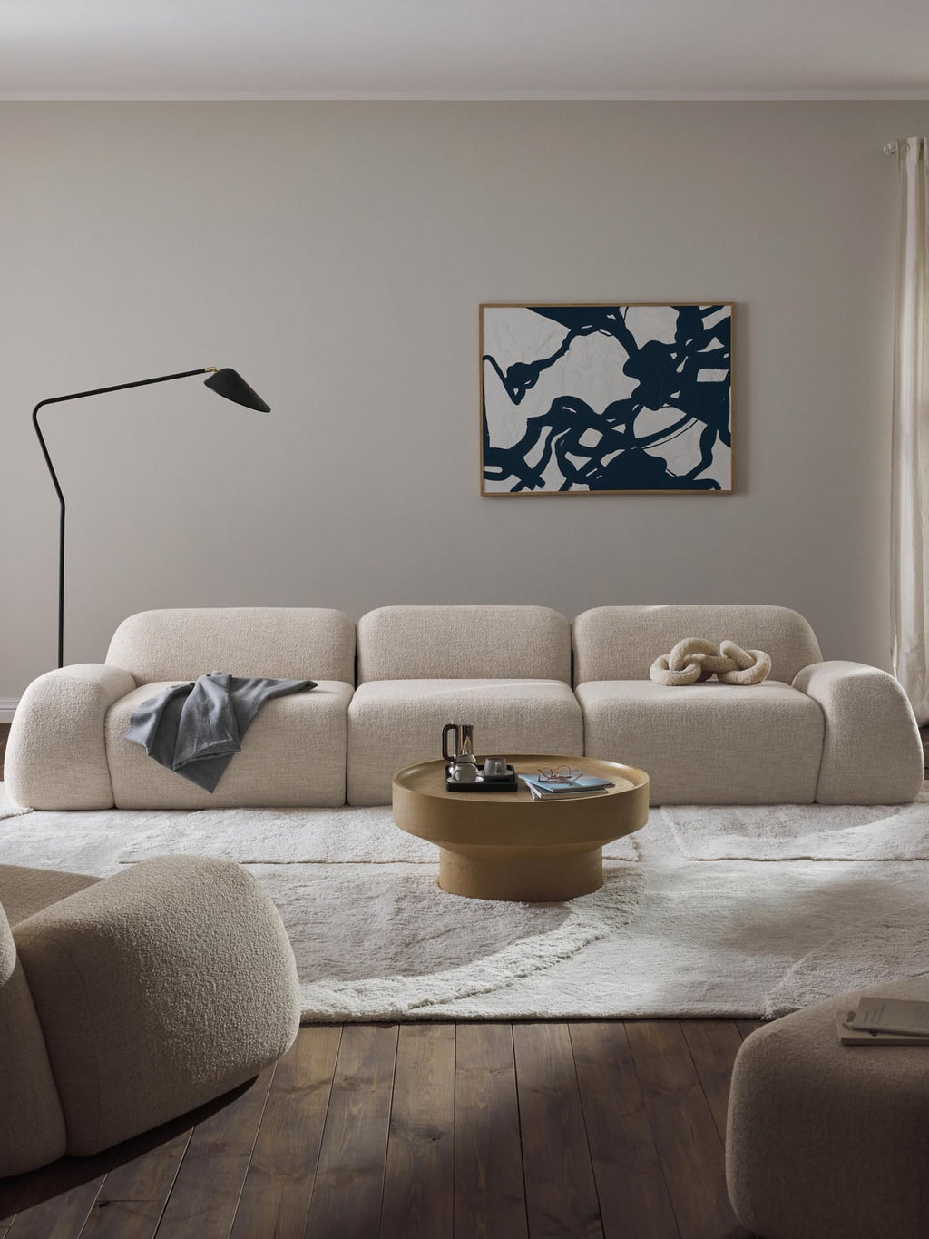 Ulpha Modular Bouclé Sofa (4-seater)