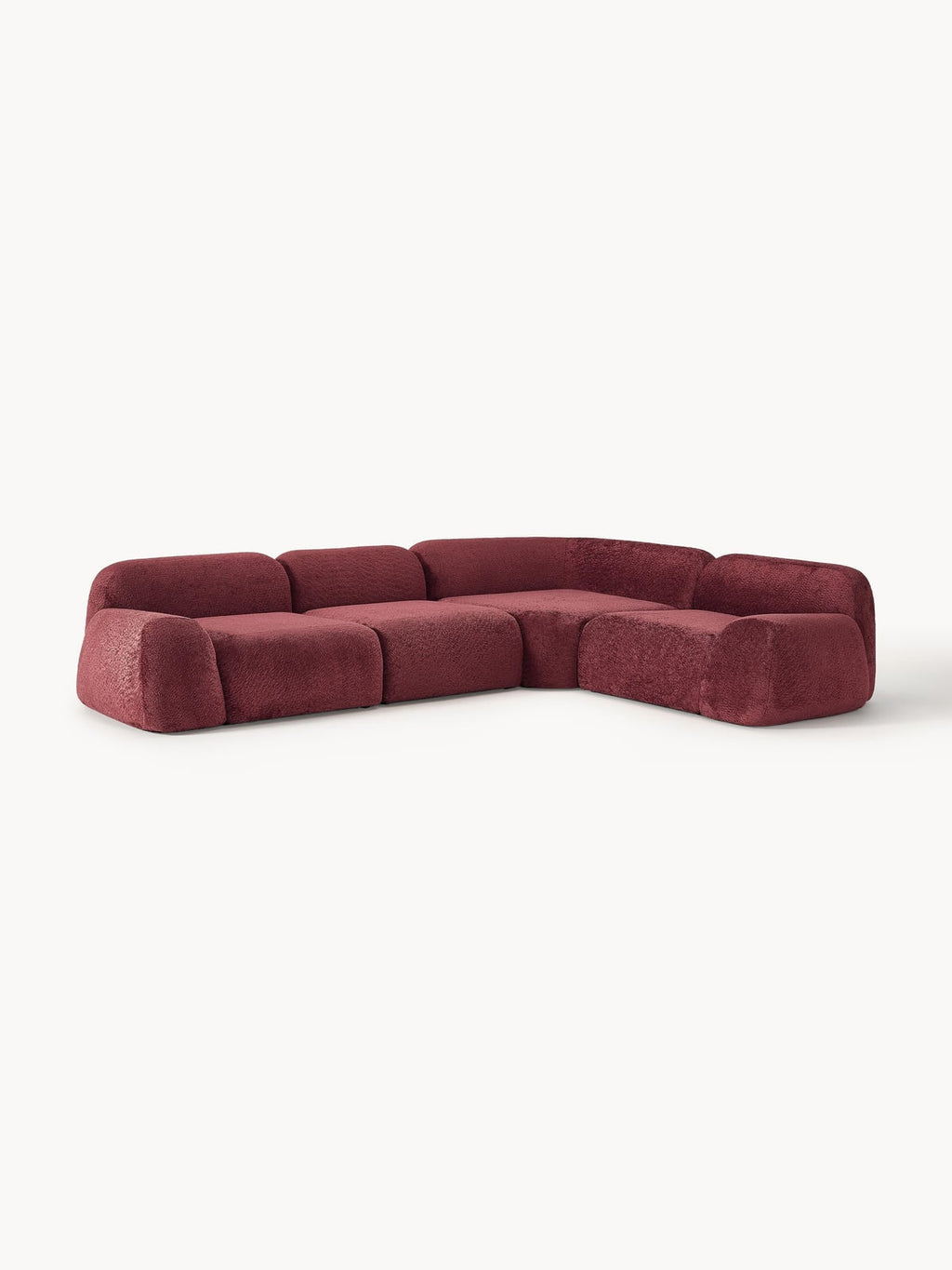 Ulpha Modular Teddy Bouclé Corner Sofa (4-seater)