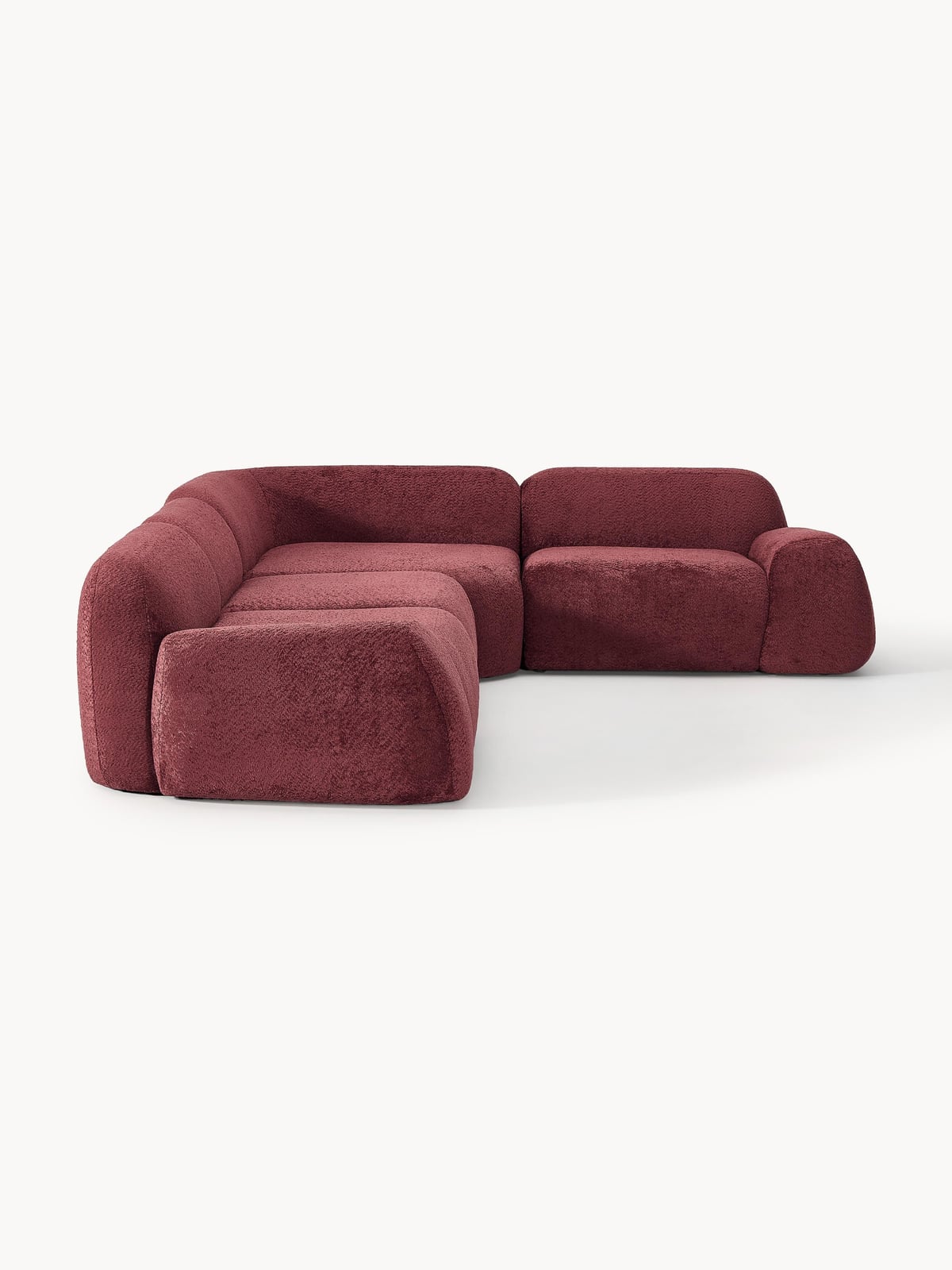Ulpha Modular Teddy Bouclé Corner Sofa (4-seater)