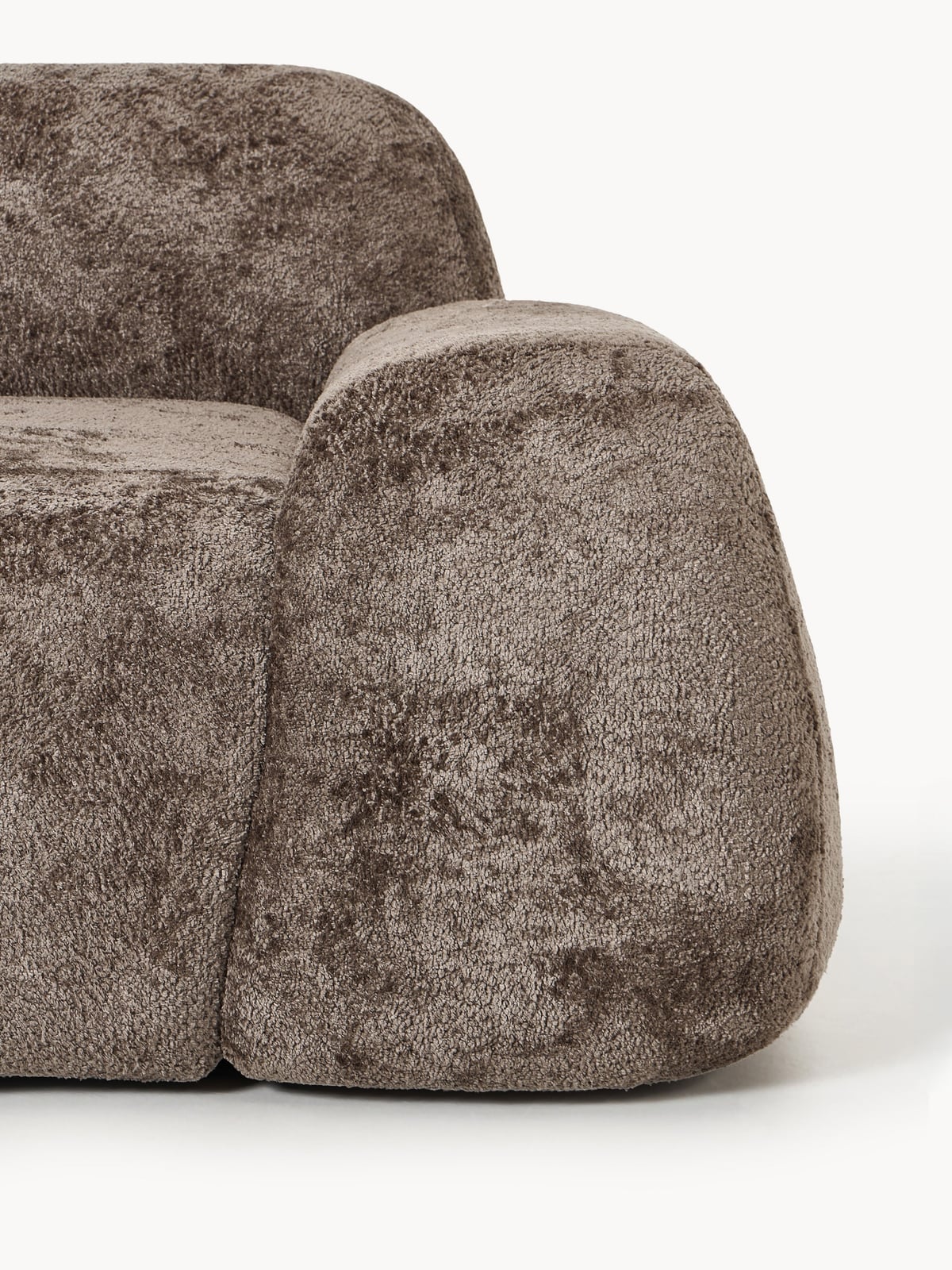 Ulpha Modular Teddy Bouclé Corner Sofa (4-seater) with Chaise End