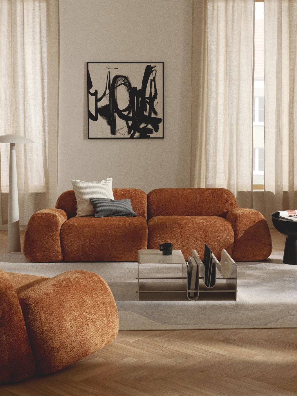 Ulpha Modular Teddy Bouclé Sofa (3-seater)