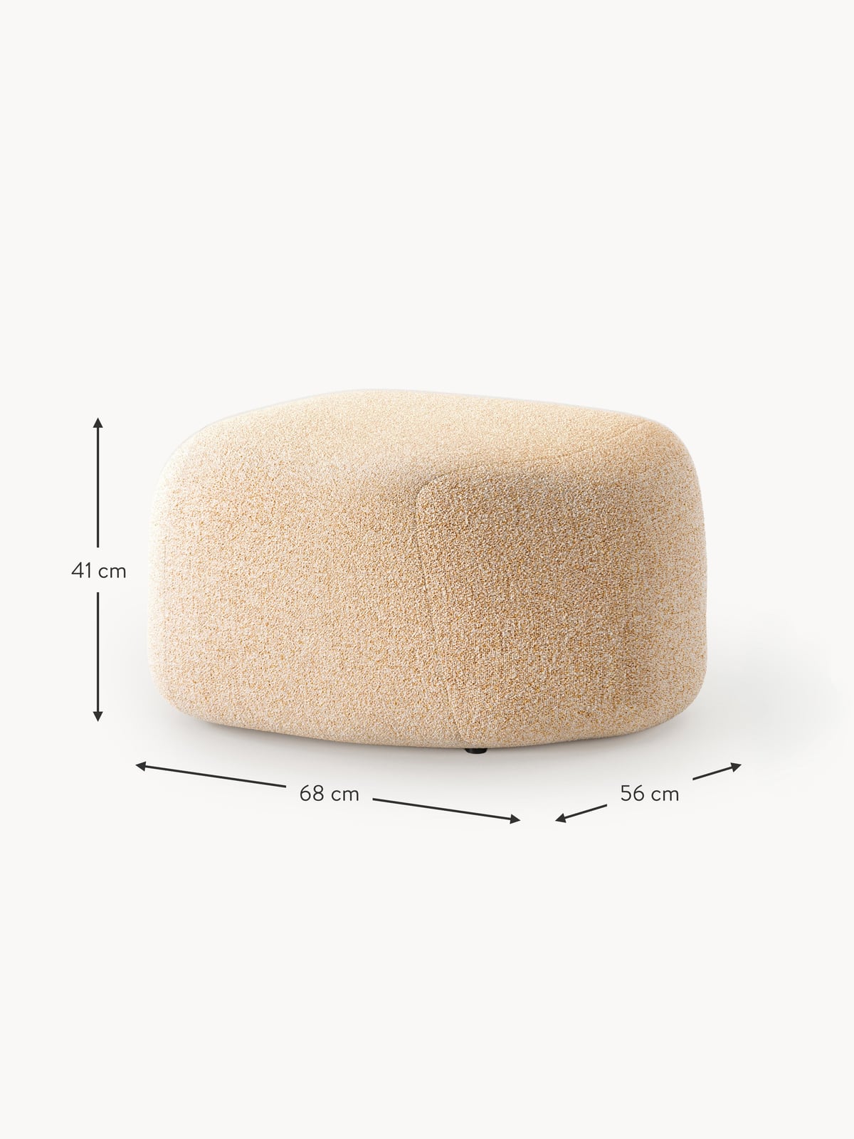Ulpha Oval Bouclé Ottoman