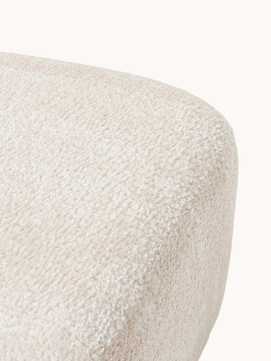 Ulpha Oval Teddy Bouclé Ottoman