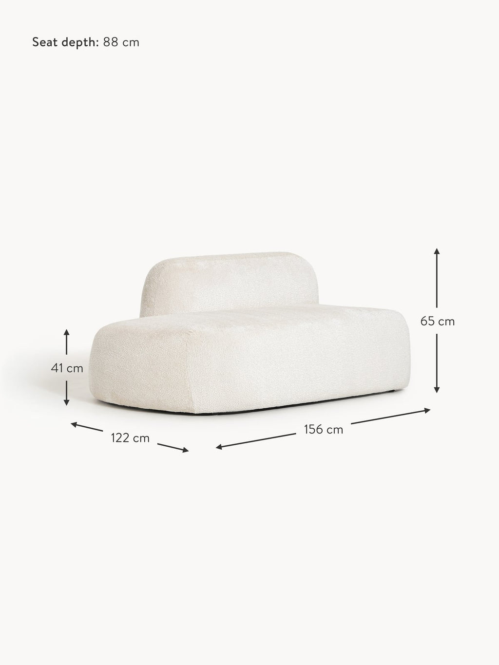 Ulpha Teddy Bouclé Chaise Module