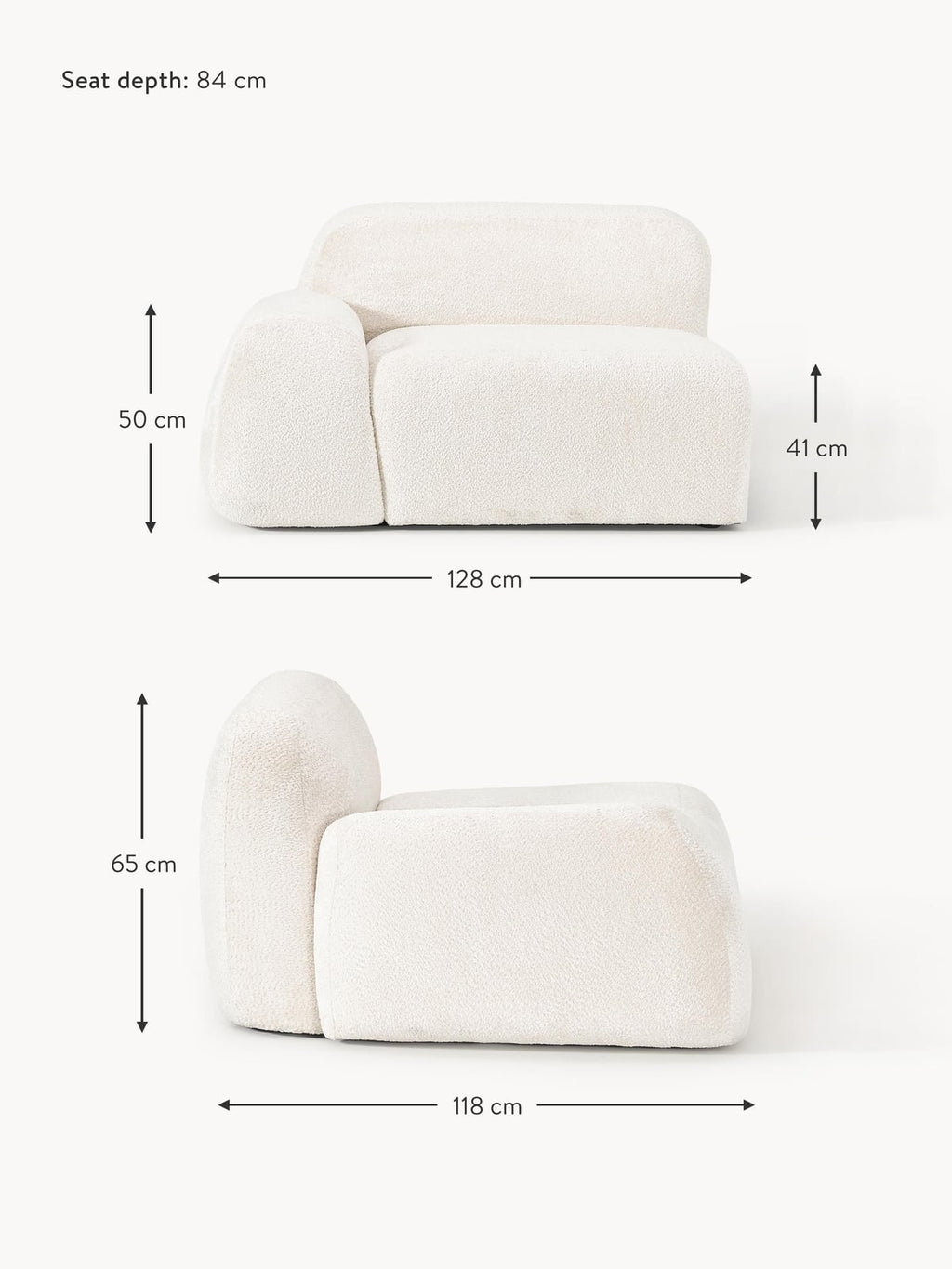Ulpha Teddy Bouclé Corner Module