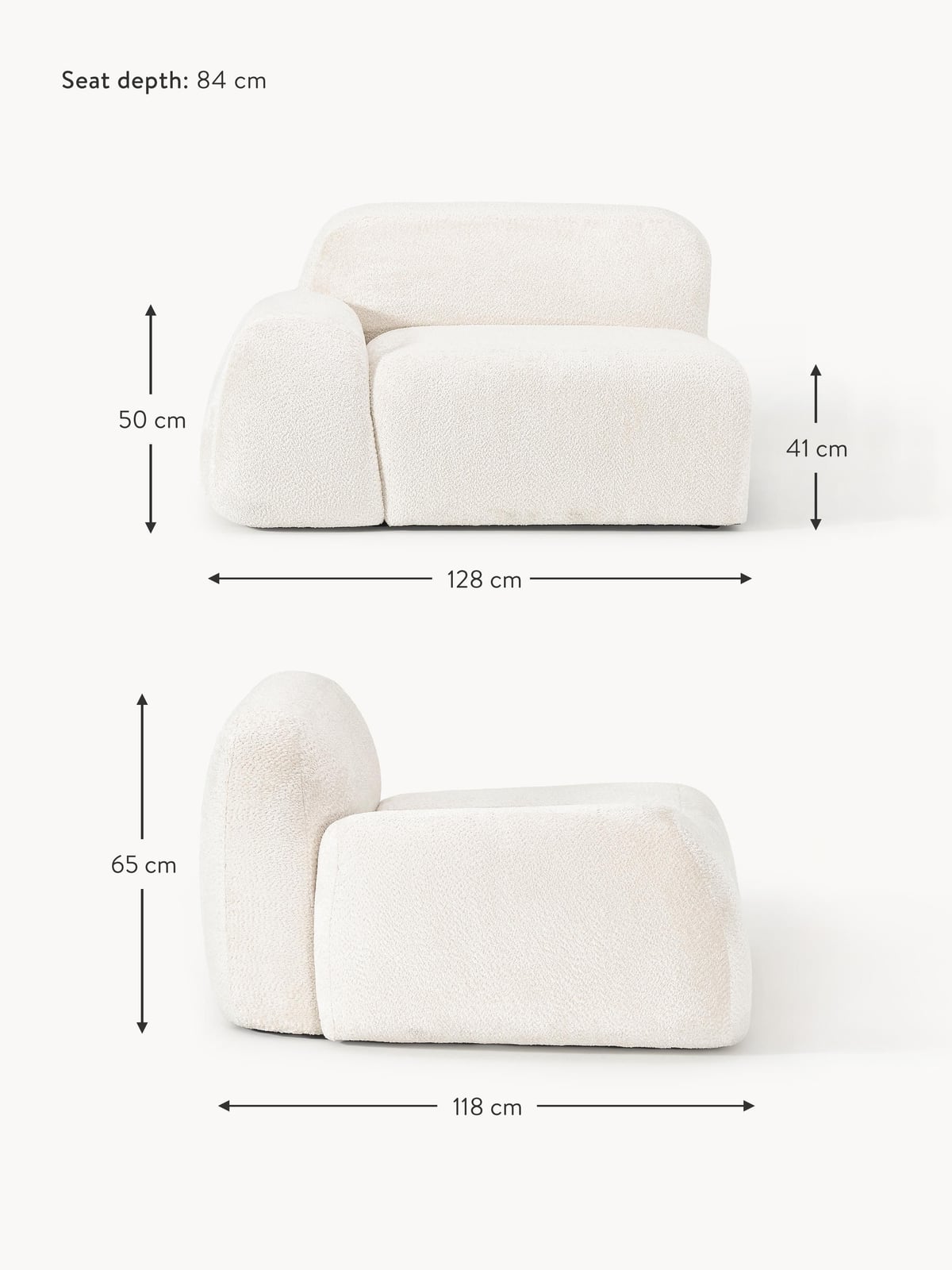 Ulpha Teddy Bouclé Corner Module