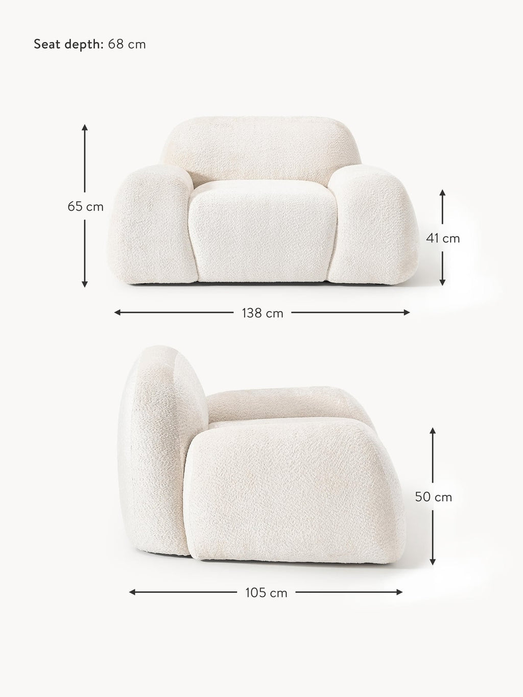 Ulpha Teddy-Bouclé Lounge Chair
