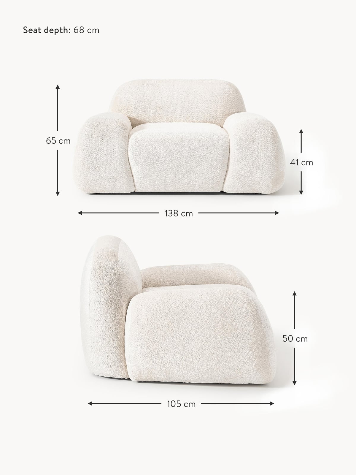 Ulpha Teddy-Bouclé Lounge Chair