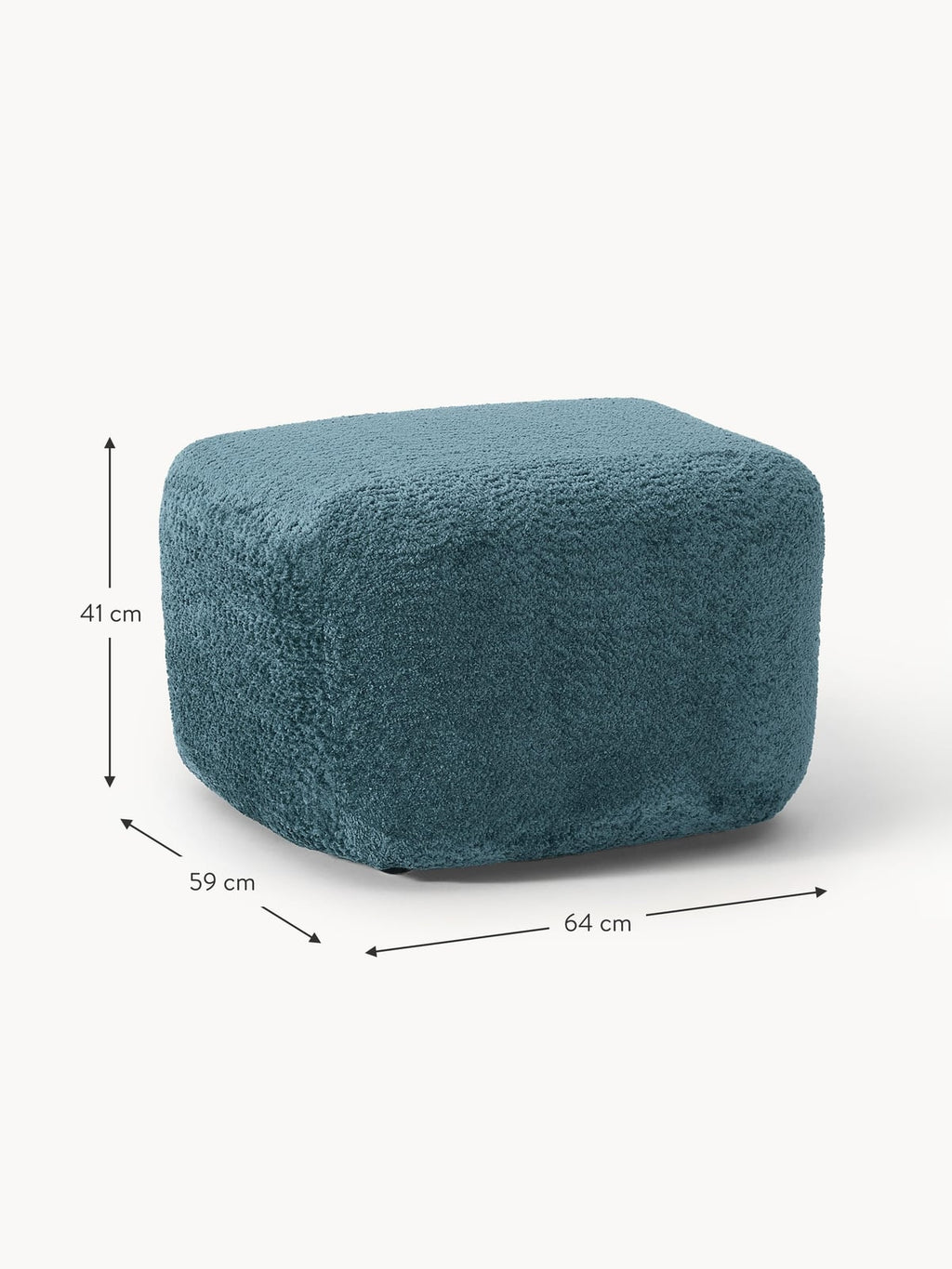 Ulpha Teddy-Bouclé Ottoman