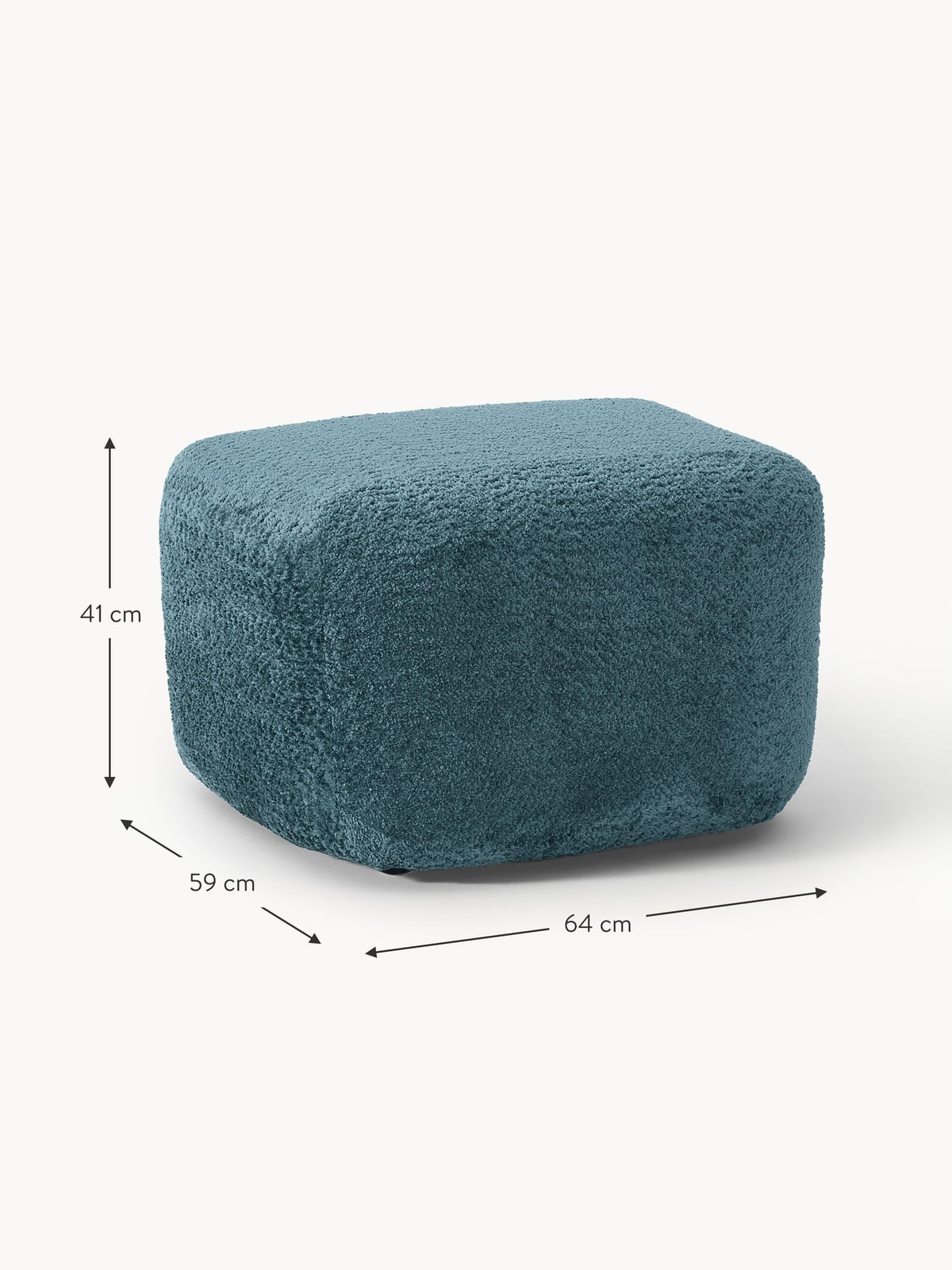 Ulpha Teddy-Bouclé Ottoman
