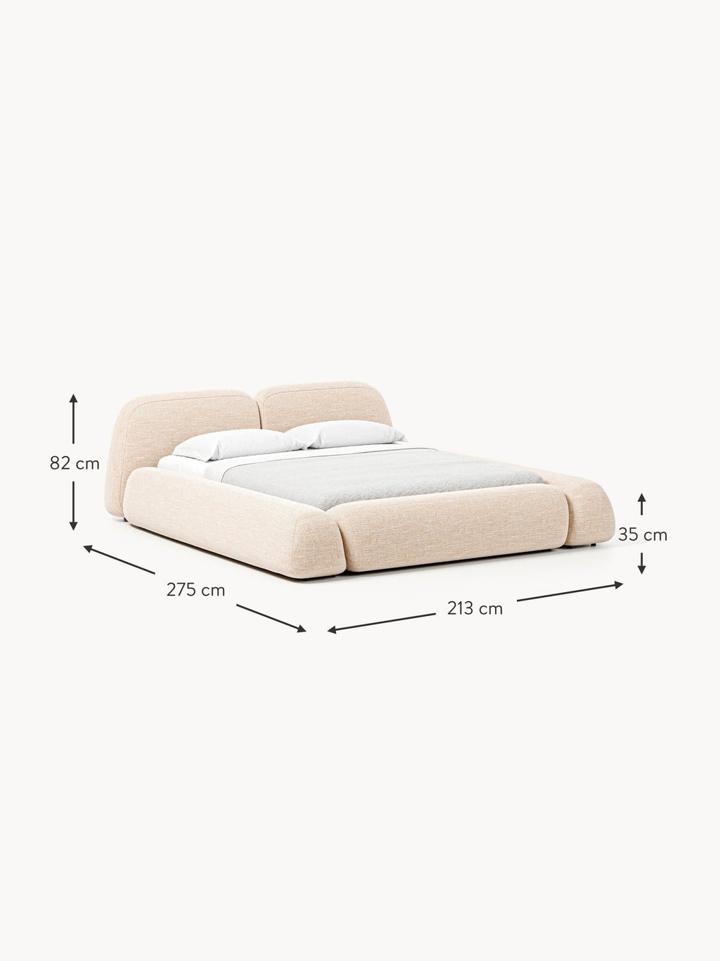 Ulpha Upholstered Bouclé Bed