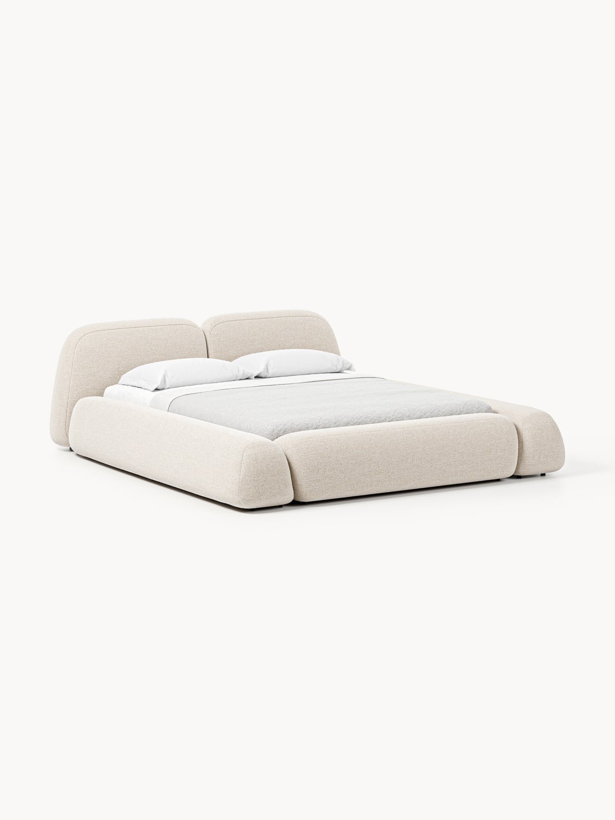 Ulpha Upholstered Bouclé Bed with Storage