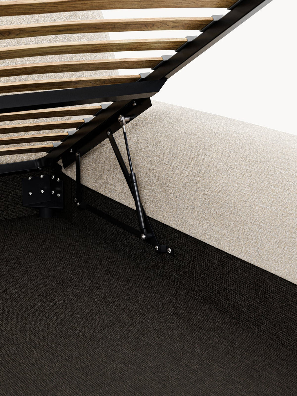 Ulpha Upholstered Bouclé Bed with Storage