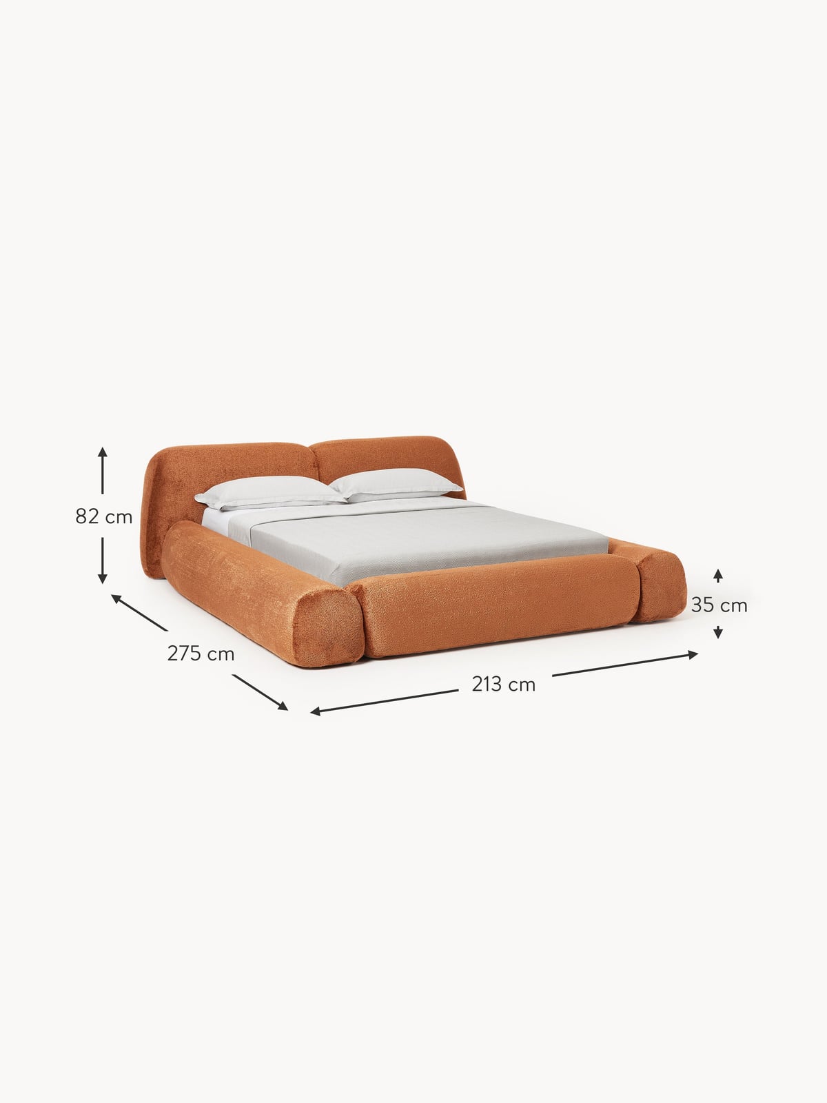 Ulpha Upholstered Teddy Bouclé Bed