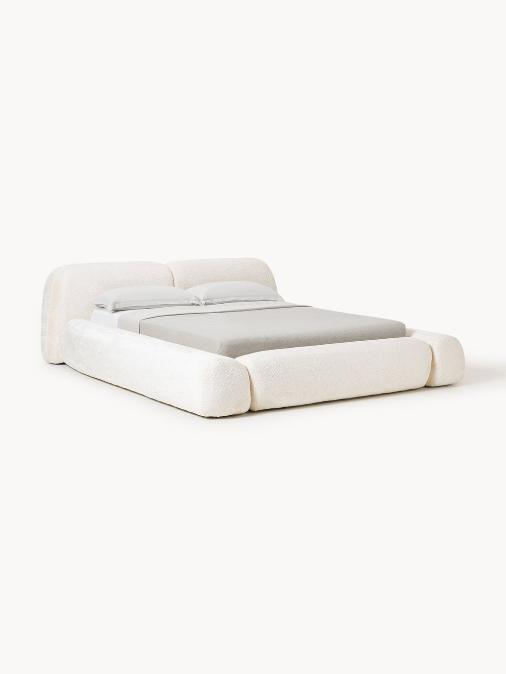 Ulpha Upholstered Teddy Bouclé Bed with Storage