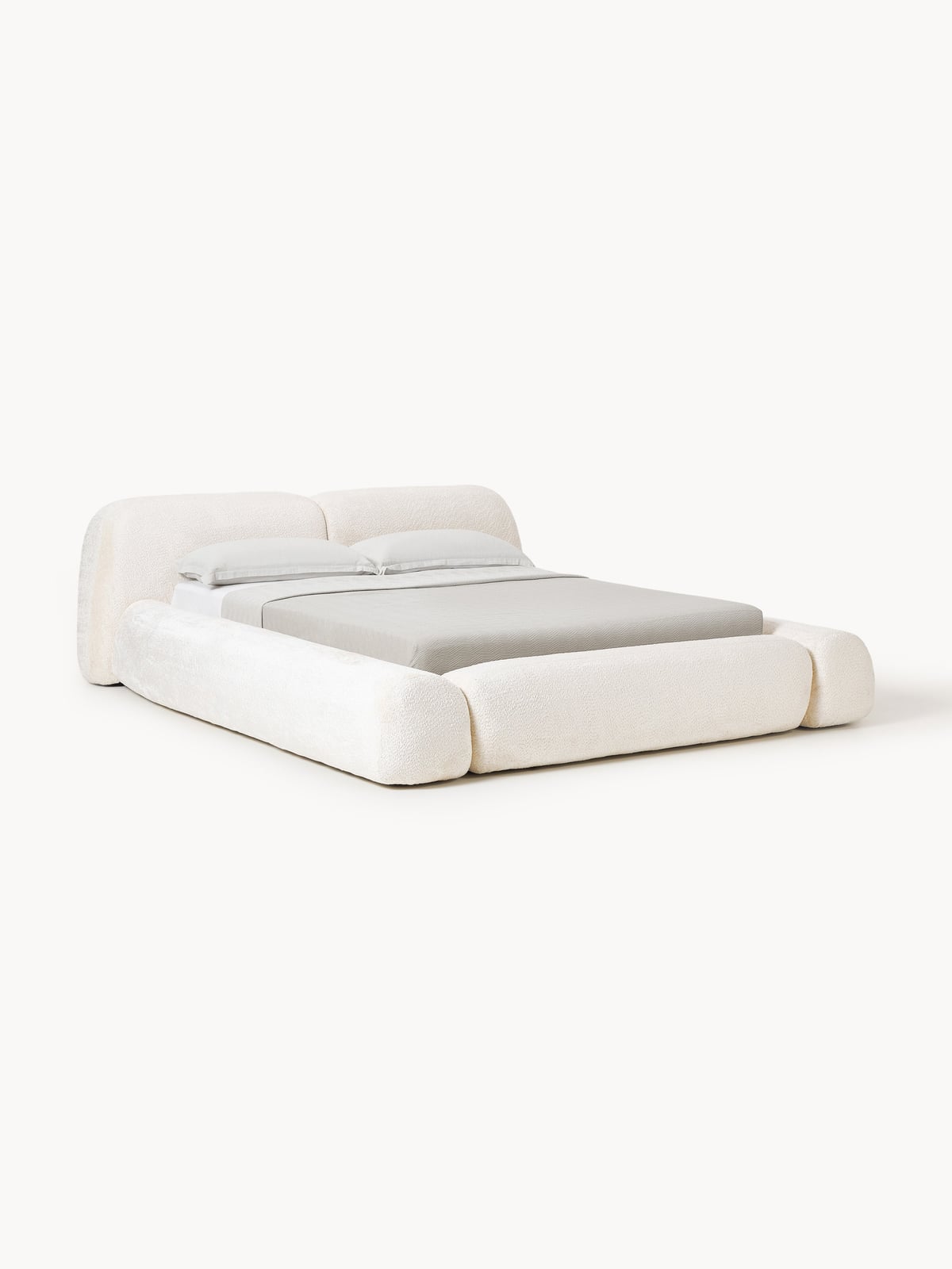 Ulpha Upholstered Teddy Bouclé Bed with Storage