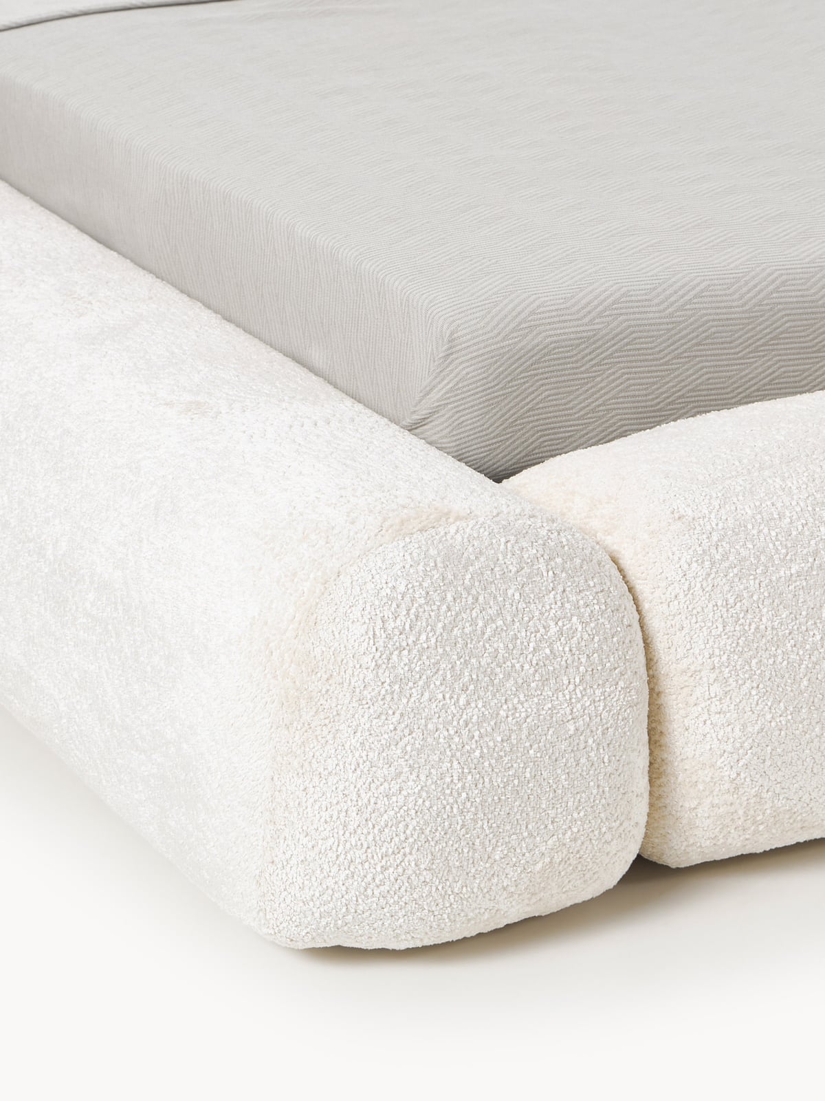 Ulpha Upholstered Teddy Bouclé Bed with Storage