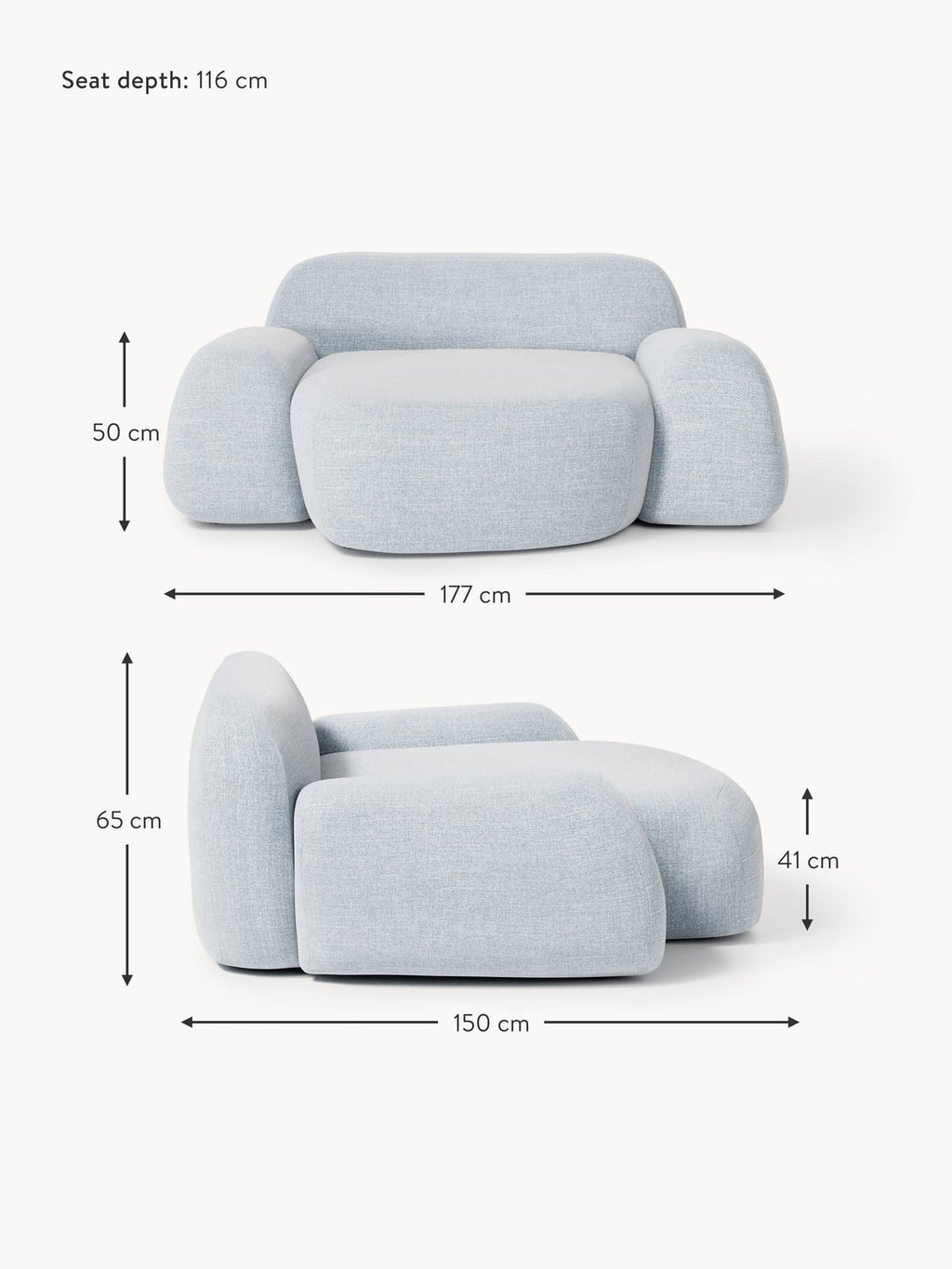 Ulpha XL Bouclé Lounge Chair
